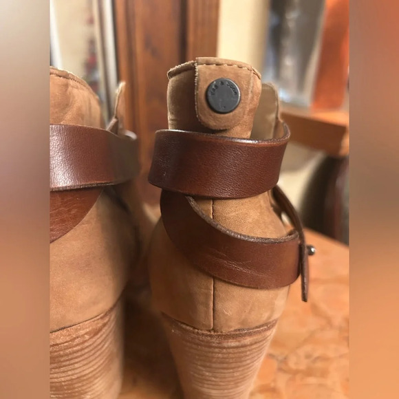 Rag & bone Harlow nubuck cognac and brown bootie - Picture 6 of 10